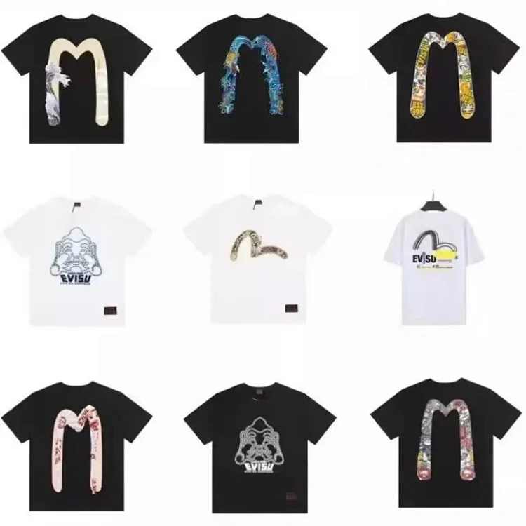 M color printed cotton round neck T-shirt