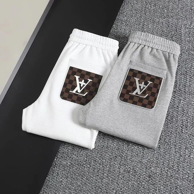 Louis Vuitton LV plus velvet slim fit versatile sports pants sweatpants