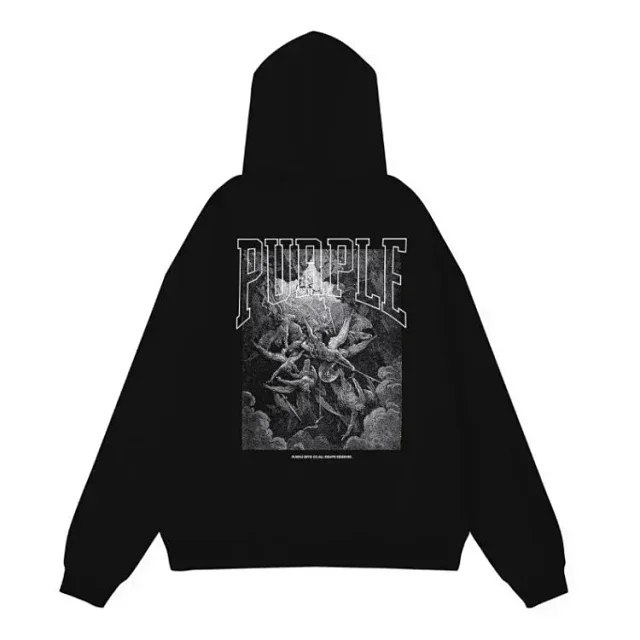 Purple Fashionable autumn and winter hooded sweatshirtPurple Fashionable autumn and winter hooded sweatshirt