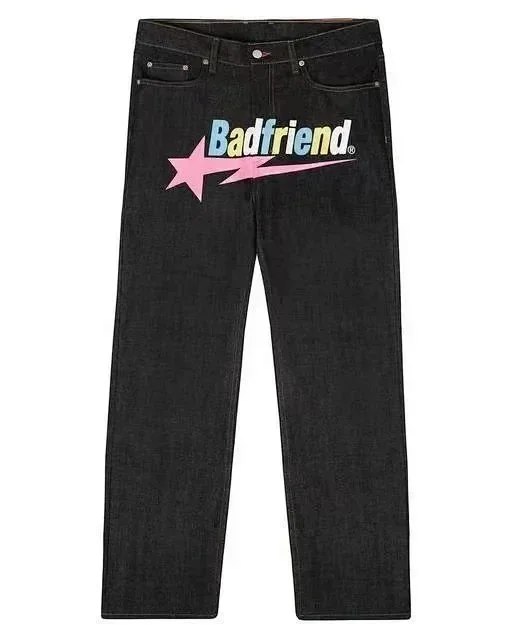 Badfriend Lettering Loose Jeans