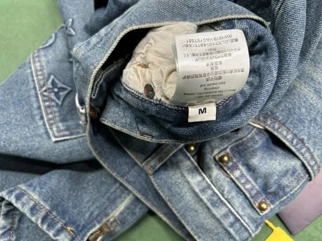 LV Louis Vuitton LV Retro waist straight patchwork dad jeans