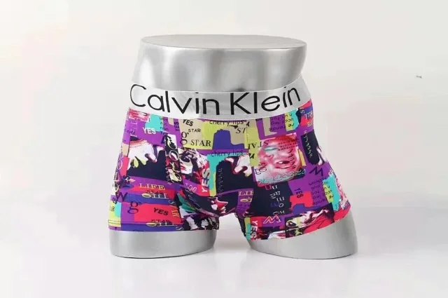 Calvin Klein CK Men's Fashion Printed Colorful Logo Briefs Boxer Briefs Underwear 4PCS